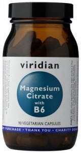 Viridian Magnesium Citrate with Vitamin B6 90 kapslí