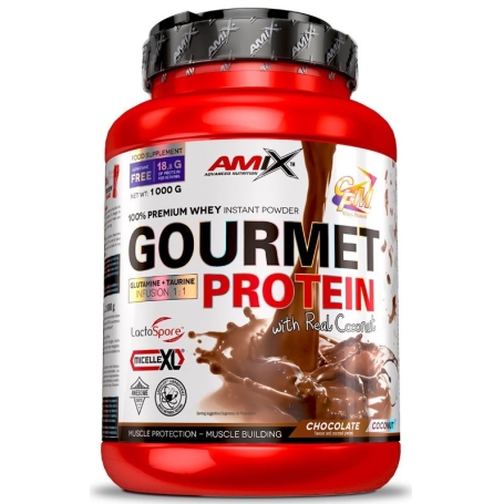 Amix Gourmet Protein 1000 g - Jahoda/bílá čokoláda