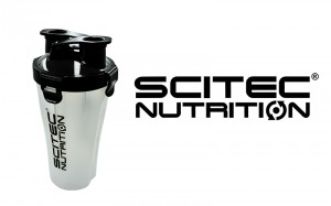 Scitec DUAL SHAKER 700 ML průsvitný